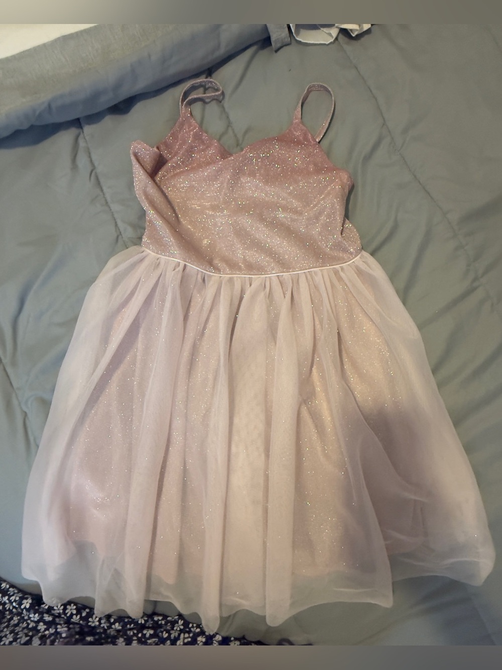 Cat & Jack Glittery Light Pink Tulle Party Dress